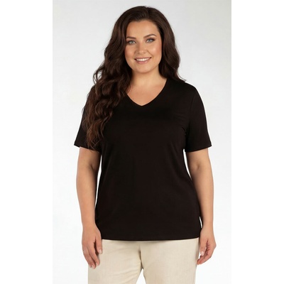 Litex Dámske tričko pre plnoštíhle Plus Size 5G181 čierna
