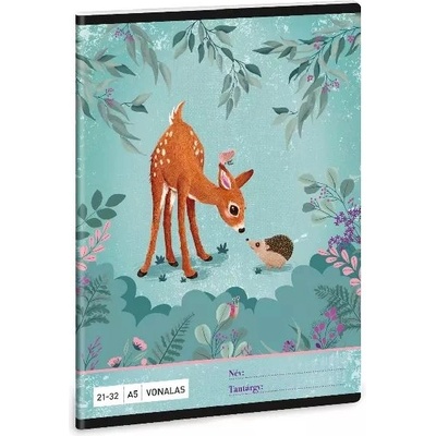 Ars Una Моята тайна градина: Тетрадка с линии с еленче - за 4 клас, a5 (53623393)