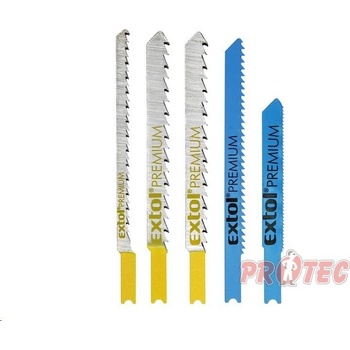 Extol Premium plátky do přímočaré pily-mix sada 5ks úchyt UNIVERSAL 8805600