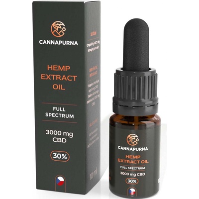 Cannapurna CBD kapky 30% full spectrum THC 0,2% 10 ml příchuť 1