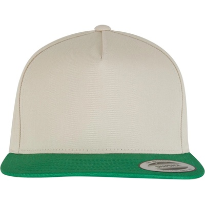 Flexfit Flexfit 6007/6007T Snapback 5 panelová COT55600700199-beige/green Béžova/zelená