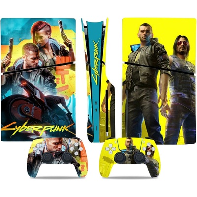 Polep na konzoli - PS5 SLIM diskovou verzi - Cyberpunk 2077, TN-P5SDisc-0715