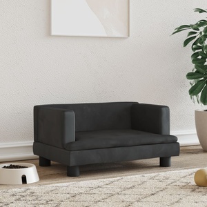 vidaXL Кучешко легло черно 60x40x30 см кадифе (171910)