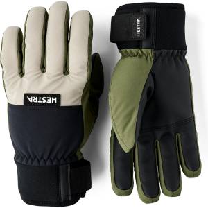 Hestra Ръкавици Hestra Orion 5 Finger Gloves - Beige / Olive - размер 7 (EU) (202-8740-0112)
