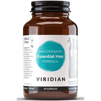 Viridian Essential Man Formula Vitamínový a minerálový komplex pro muže 60 kapslí