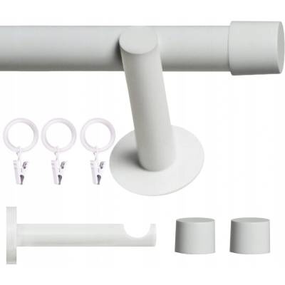 VOPPI GARNÝŽ JEDNOŘADÁ LOFT S ŽABKAMI 19MM 380 CM BÍLÁ