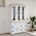 vidaXL Висок шкаф Corona, бял, 112x43x196 см, мексикански бор масив (355086)