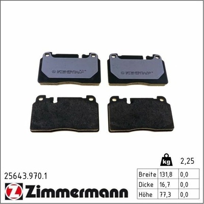 Sada brzdových platničiek kotúčovej brzdy ZIMMERMANN 25643.970.1