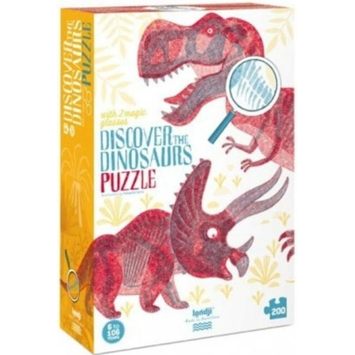 Londji Objev dinosaury + kouzelná lupa 200 dílků