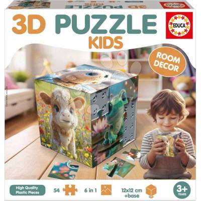 Educa 3D puzzle kocka zvieratká 54 ks