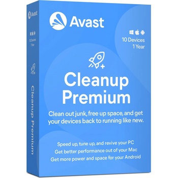 Avast Cleanup Premium up to 10 lic. 12 mes.