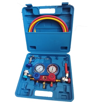 Geko Комплект за измерване на налягане и херметичност на автоклиматик син g02670 (g02670)