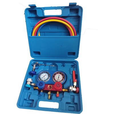 Geko Комплект за измерване на налягане и херметичност на автоклиматик син g02670 (g02670)