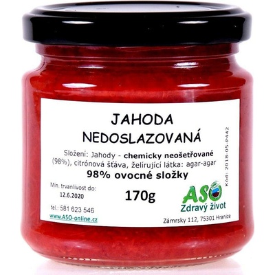 ASO Zdravý život Jahoda nedoslazovaná BIO 390