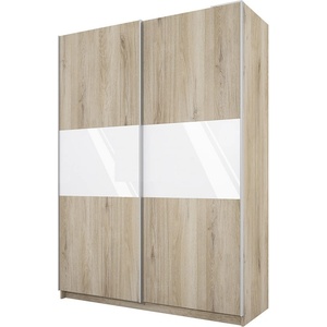 Bogdan Furniture I Гардероб с плъзгащи врати Mod 1034, Сонома арвен/Бял гланц