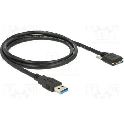 Delock 83597 USB A vidlice USB B micro vidlice 1m černý