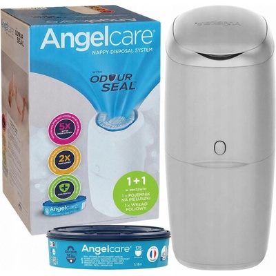 Angelcare Koš na pleny šedý s náplní