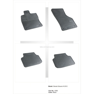 Гумени стелки за Skoda Octavia 2012 (pa51292-0365)