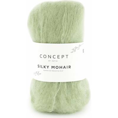 SILKY MOHAIR Katia Farby SILKY MOHAIR: 128 svetlá šalviová - NOVÁ