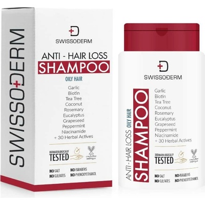 Swissoderm šampon proti padání vlasů pro mastící se vlasy 300 ml