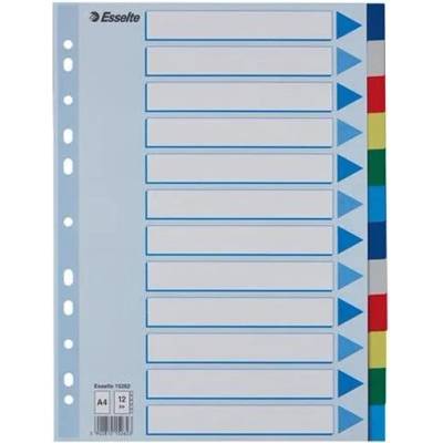 ESSELTE Register, plastový, A4, 12 dielny, ESSELTE