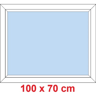 Soft Plastové okno 1000 x 700 mm FIX neotevíravé Zlatý dub