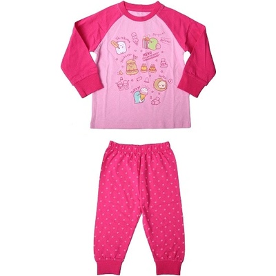 Dívčí pyžamo s dlouhým rukávem Wolf SB růžová