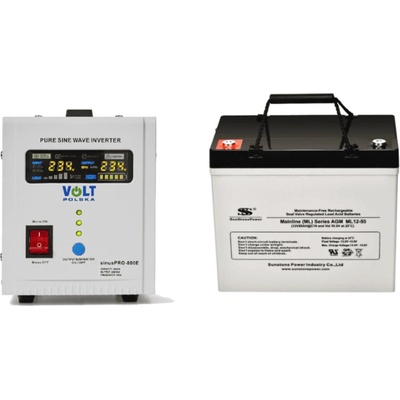 VSelektro záložní zdroj 500W sinusPRO-800E + AKU 55Ah