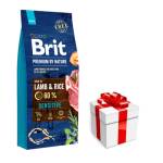 Brit Premium By Nature Sensitive Агнешко 15кг + безплатна изненада за кучето