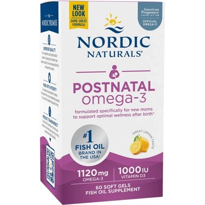 Nordic Naturals Postnatal Omega-3 [60 Гел капсули] Лимон
