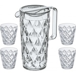 Koziol Кана за вода и чаши за вода CRYSTAL в комплект, 4 бр. , 250 мл/ 1, 6л, Koziol (KOZ4007535)