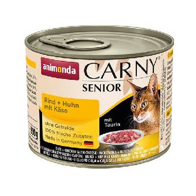 Animonda CARNY® cat Senior hovädzie,kura a syr 200 g konzerva