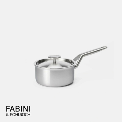 Rajnica FABINI & Pohlreich 2.0, ø 16 cm (1,2 l) - Nerezová beznitová rajnica z viacvrstvovej nerezovej ocele s pokrievkou