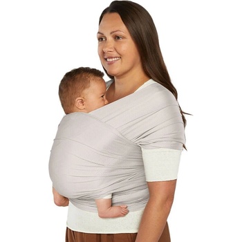 Ergobaby šátek Aura Sustainably Sourced Mesh Baby Wrap Soft šedá