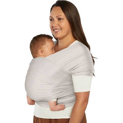 Ergobaby šátek Aura Sustainably Sourced Mesh Baby Wrap Soft šedá