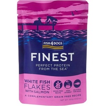 Fish4Dogs Finest kúsky bielej ryby s lososom 100 g