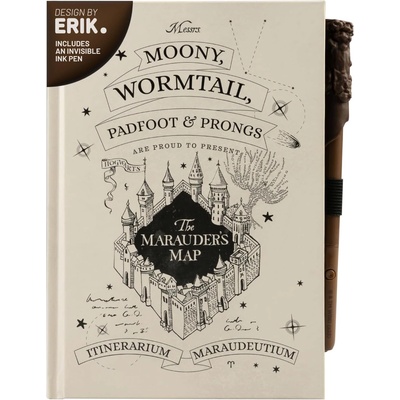 Erik Комплект тефтер с химикалка Erik Movies: Harry Potter - The Marauder's Map, формат A5 (CPA5018)