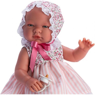 Asi dolls Asi - Кукла бебе Мария, с лятна рокличка и шапка на цветя 0366400