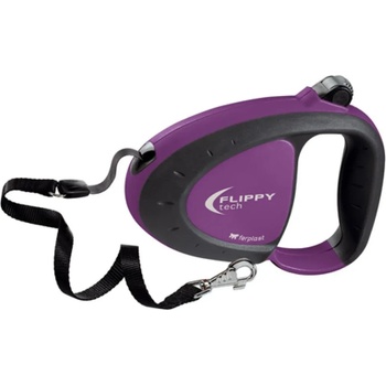 Ferplast Flippy Tech Tape Large - Автоматичен повод с лента за кучета до 50кг, 5м. лилав
