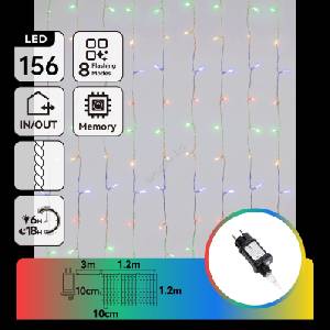Aigostar - LED външна коледна гирлянда 156xLED/8 режима 4, 2x1, 2m IP44 многоцветна (AI3128)