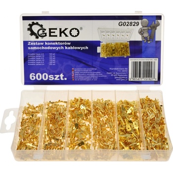 GEKO Sada automobilových káblových konektorov 600ks 09873