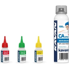 Kavan POWER CA PACK vteř. lepidla 3x20g Ř,S,H + aktivátor 150ml CZ