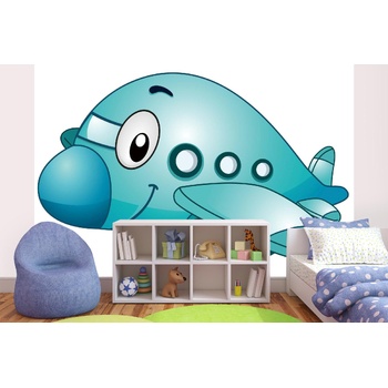 DIMEX ART s. r. o Самозалепваща се флизелинова фототапета детски самолет 375 x 250 см