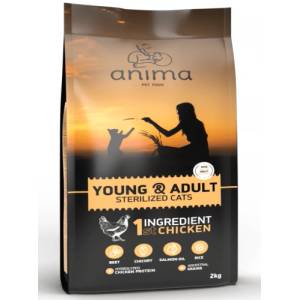 ANIMA SUPER PREMIUM Chicken Sterilized Cat Kitten All Breeds - храна за котки от всички възрасти и породи, с пиле - 10 кг, Италия