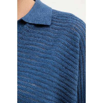 United Colors of Benetton Тениска с яка дамски с лен (1DC3D301N)