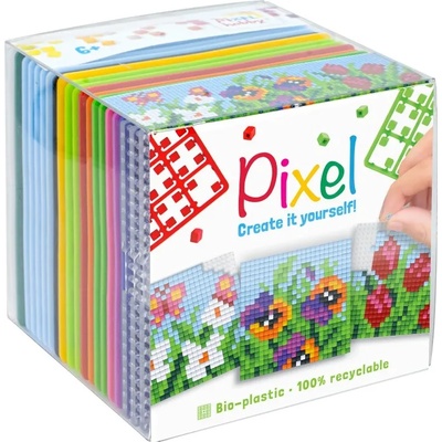 Pixelhobby Креативен куб с пиксели Pixelhobby - Pixel Classic, Цветя (29005-Flowers)