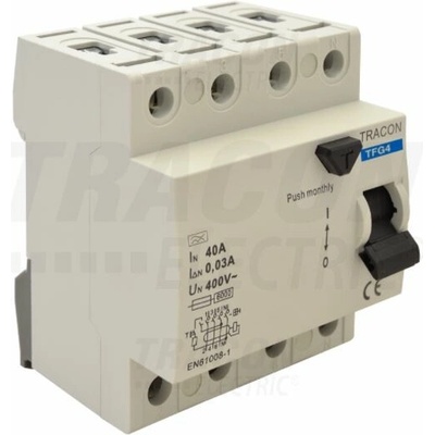 Tracon 4P 40A 100mA 6kA A/AC TFG4-40100