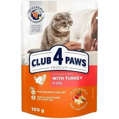 Club4Paws CAT with Turkey in jelly 85 g