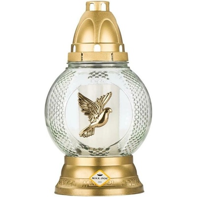 MAX-POL Sklenený kahanec 1074 AP4 ZL transparentný, 24 cm