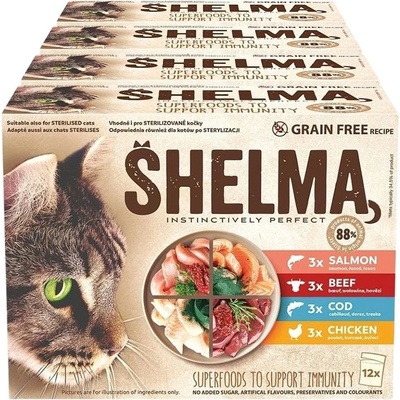 Shelma Cat Консерва месо и риба в сос 48 x 85 г